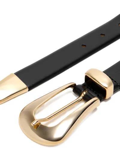 Dehanche Colette Leather Belt In Black