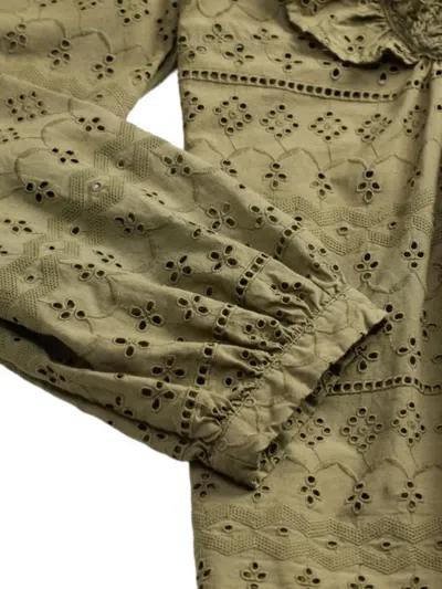 Rrl Bluse Mit Rüschen In Green