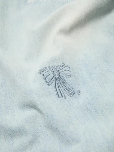 Acne Studios T-shirt Im Distressed-look In Blue