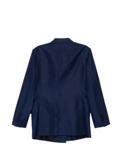 Tom Ford Double-breasted Blazer In Blue