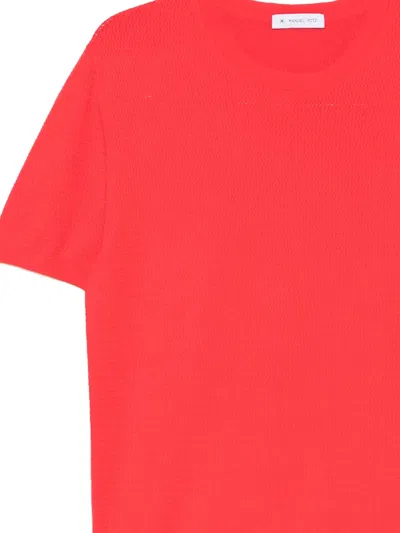 Manuel Ritz T-shirt Mit Rundem Ausschnitt In Red