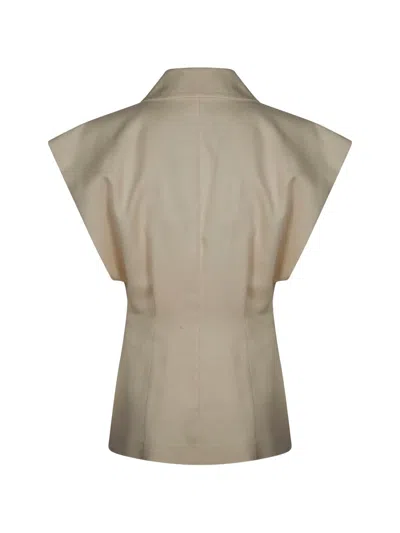 Pinko Buttoned Jacket In Brown