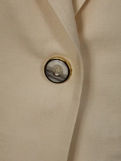 Pinko Buttoned Jacket In Brown