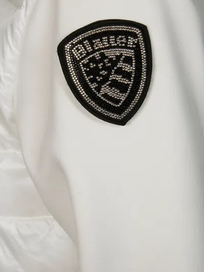 Blauer Biker Zip-up Quilted Jacket In White