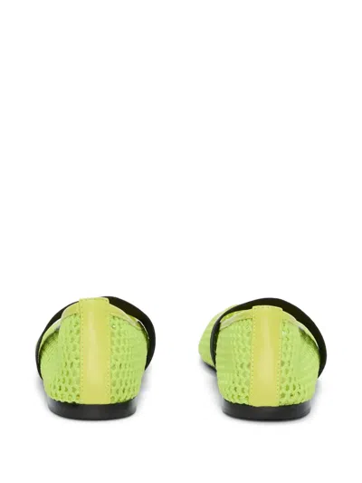 Msgm Round-toe Strap Ballet Flats In Multi