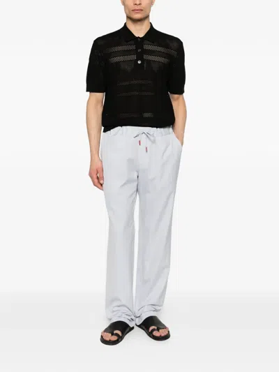 Kiton Drawstring Trousers In White