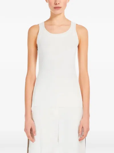 Max Mara Geripptes Tanktop In Gray