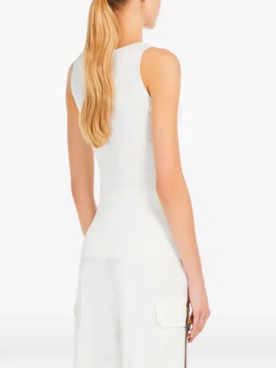 Max Mara Geripptes Tanktop In Gray