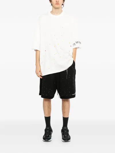 Mastermind Japan Paint-splash T-shirt In White