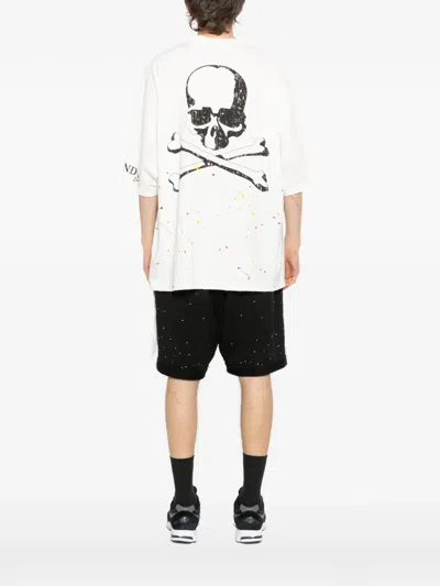 Mastermind Japan Paint-splash T-shirt In White