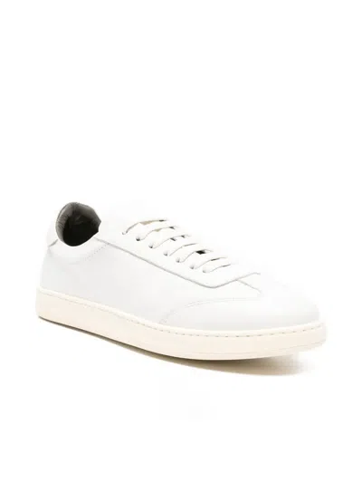 Corneliani Leather Sneakers In White