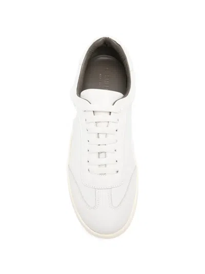 Corneliani Leather Sneakers In White