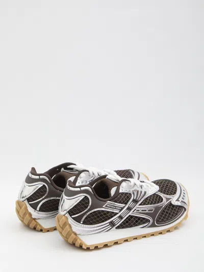 Bottega Veneta Men Fondant And Silver Technical Fabric And Mesh Orbit Sneakers In Multi