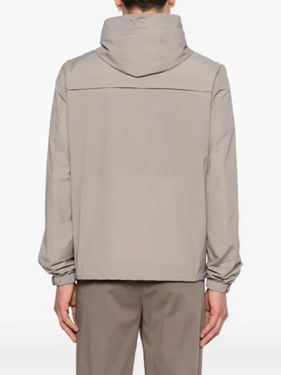 Corneliani Hooded Zip Jacket In Neutral