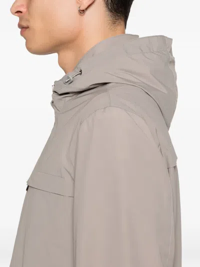 Corneliani Hooded Zip Jacket In Neutral