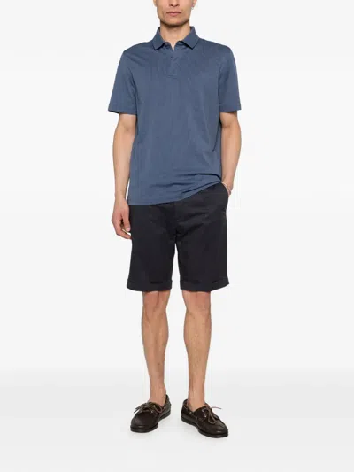 Corneliani Cuffed Shorts In Blue
