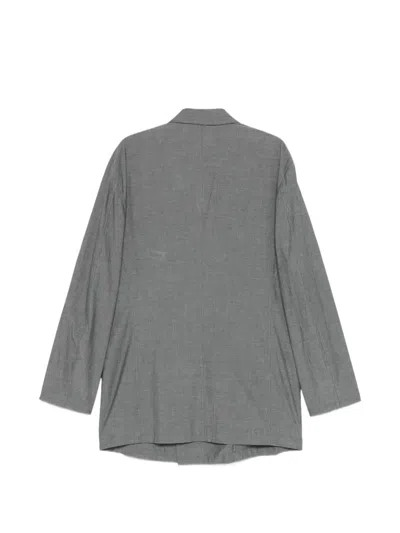 Magliano Oversized Double-breasted Blazer Jacket In Gray