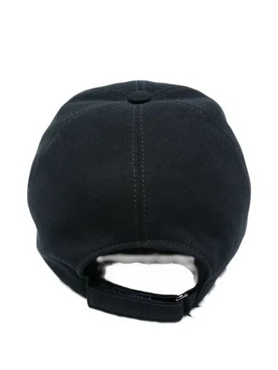 Zanone Touch-strap Baseball Cap In Blue