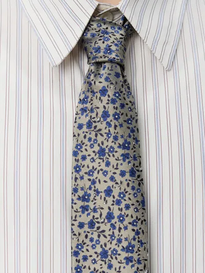 Mfpen Floral Pointed Tip Tie In Multi