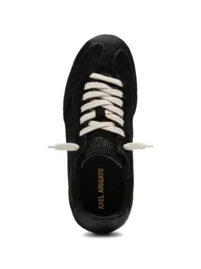 Axel Arigato Suede Low-profile Sneakers With Textured Sole In Black