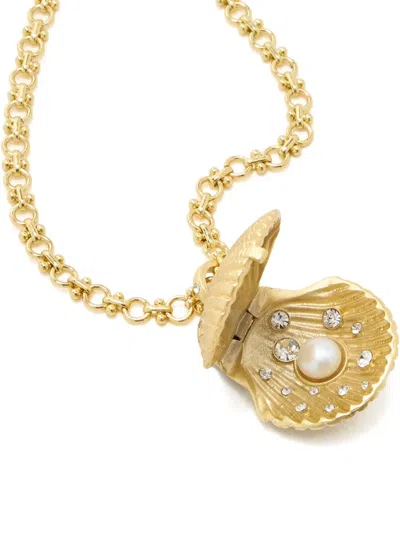 Oceanus Shell-pendant Necklace In Gold