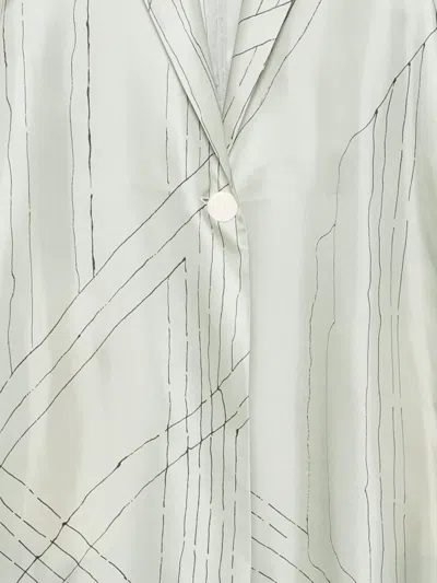 Alysi Print Jacket In White