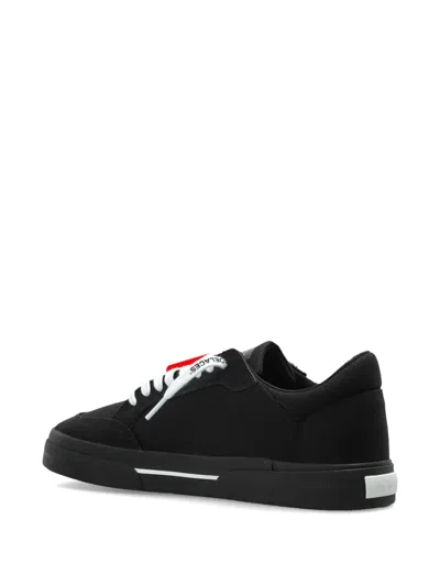 Off-white Vulcanized Canvas Low-top Sneakers In Black