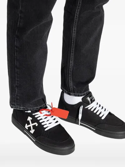 Off-white Vulcanized Canvas Low-top Sneakers In Black