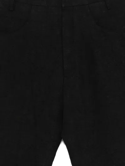 Label Under Construction Five-pocket Trousers In Black