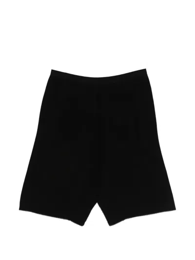 Label Under Construction Rib-knit Shorts In Black
