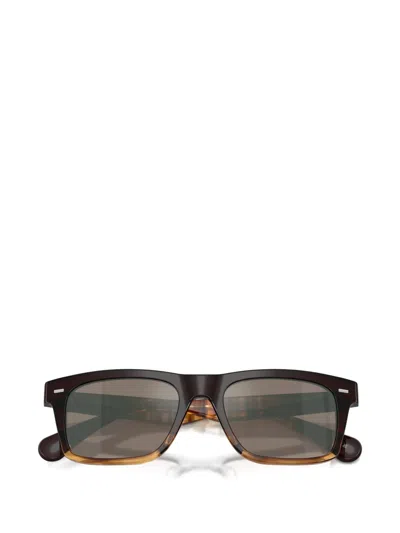 Oliver Peoples X Roger Federer Mr. Federer 55mm Polarized Rectangular Sunglasses In Brown