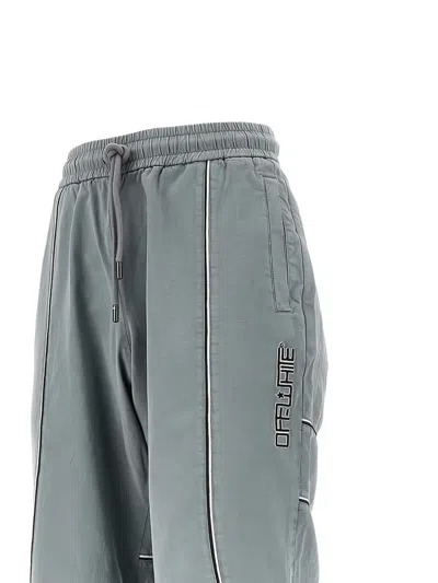 Off-white Drawstring Track Pants In Metallic