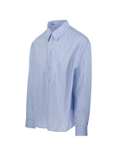 Coor Striped-pattern Buttoned Shirt In Blue