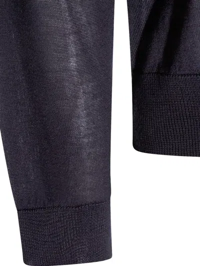 Seven Gauge Button Cardigan In Black