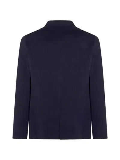 Malo Flap-pocket Button Jacket In Blue