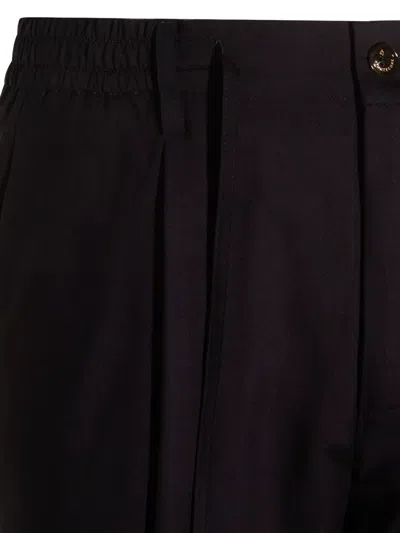 Montecore Drawstring Pleated Trousers In Blue