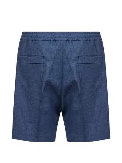 Zegna Elasticated Drawstring Shorts In Blue