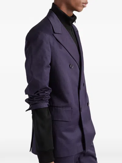 Prada Technical Jersey Blouson Jacket In Black