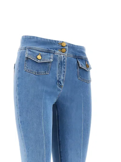 Seafarer Button Flared Jeans In Blue