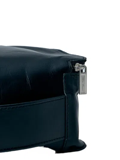 Rick Owens Rectangular Zip Clutch Bag In Green