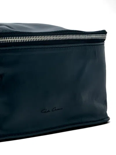 Rick Owens Rectangular Zip Clutch Bag In Green