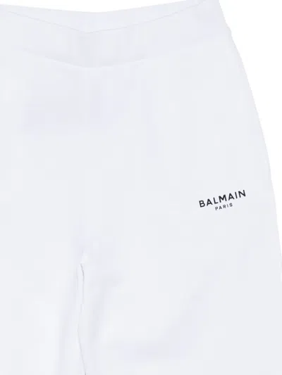 Balmain Logo Track Pants In White