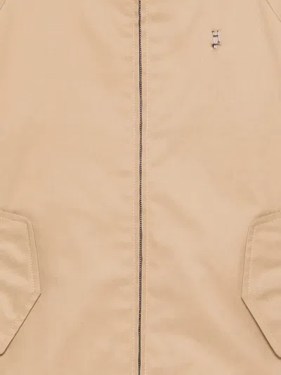 Herno Logo-appliqué Jacket In Brown