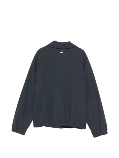 Herno Logo Zip Jacket In Gray