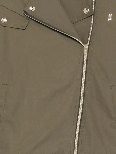 Herno Zip Bomber Jacket In Green