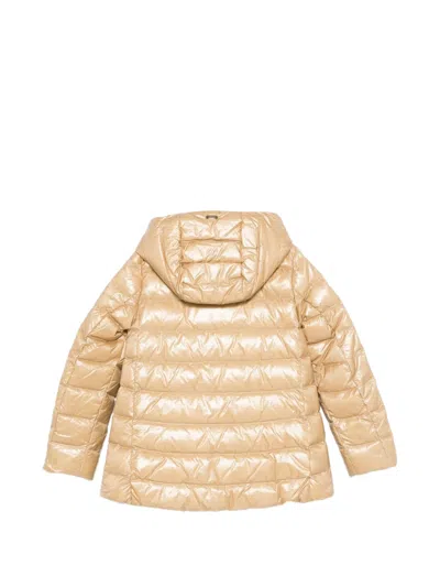 Herno Hooded Buttoned Jacket In Neutral
