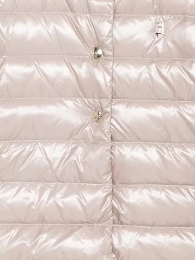 Herno Hooded Buttoned Jacket In Neutral