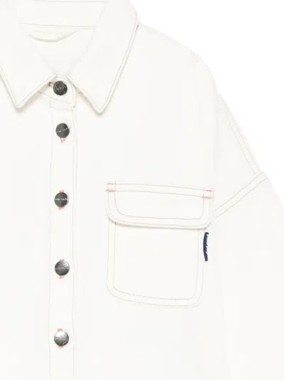 Palm Angels Contrast-stitching Jacket In White