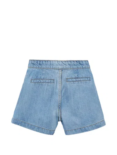 Mayoral Belt-loop Buttoned Shorts In Blue