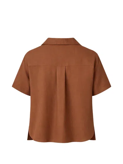 Gran Sasso Collar T-shirt In Brown